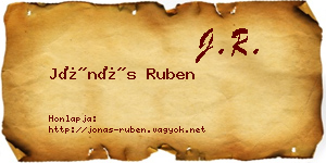 Jónás Ruben névjegykártya